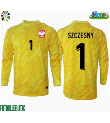 Polen Wojciech Szczesny #1 Målvakt Hemmatröja EM 2024 Långärmad